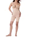 Spanx Oncore Open-bust Mid-thigh Bodysuit In Neutral