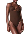 Spanx Women's Seamless High-waisted Shaping Thong In Chestnut Brown