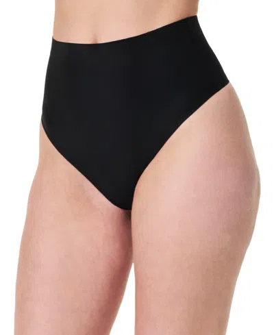 Spanx Women's Sheer Control Thong In Black