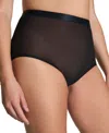 Spanx Women's Sheer Smoothing Hipster Brief Shapewear In Black