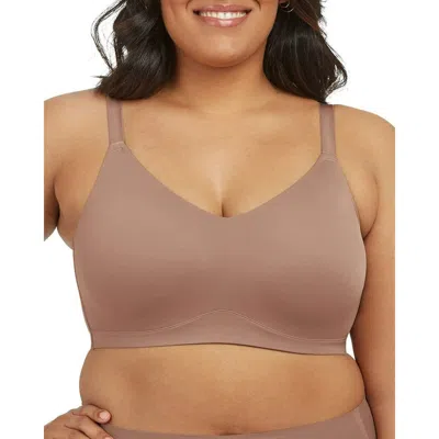 Spanx Women's  Trifecta Bra Light Brown Stretch Adjustable Strap Erk1491 In Pink