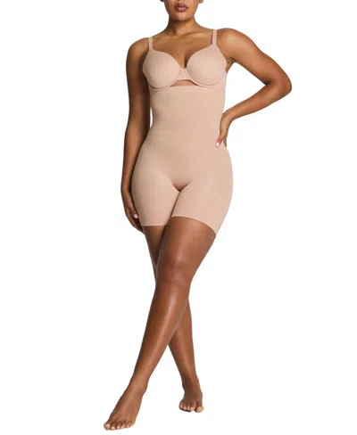 Spanx Women's Sculpt Gofigure High-waist Mid-thigh Shorts In Pink