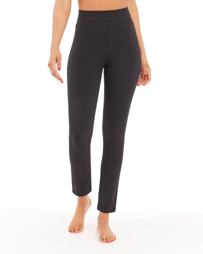 Spanx Ankle 4-pocket Classic Pull On Trousers In Perfect Black