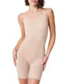 Spanx Mid-thigh Shaping Bodysuit In Champagne Beige