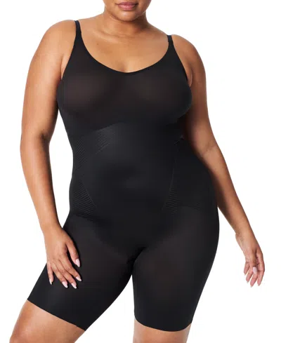 Spanx Women's Thinstincts Mid-thigh Bodysuit 10380r In Very Black