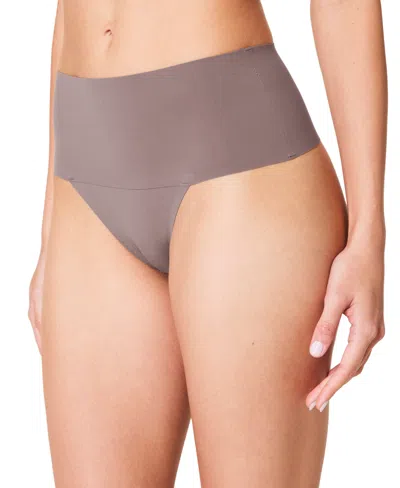 Spanx Women's Undie-tectable Thong Sp0115 In Smoke