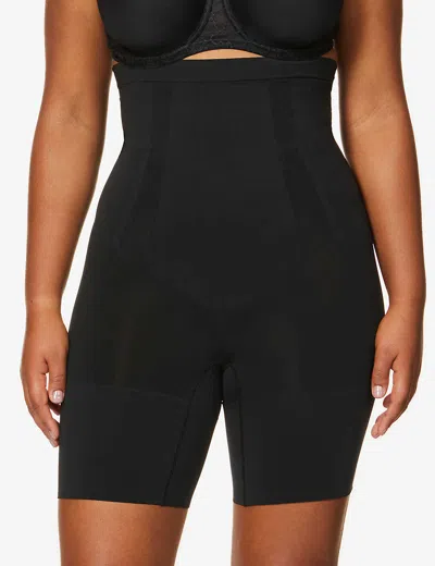 SPANX WOMENS BLACK ONCORE HIGH-WAIST MID-THIGH SHAPING SHORTS,53071989