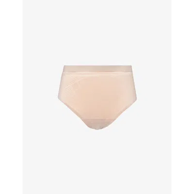 SPANX WOMENS CHAMPAGNE BEIGE SPANXSHAPE™ INVISIBLE STRETCH-WOVEN THONG XS