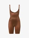 Spanx Womens Chesnut Brown Thinstincts® 2.0 Open-bust Stretch-woven Body Xs