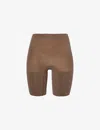 Spanx Womens Chestnut Brown Everyday Shaping High-rise Stretch-woven Shorts
