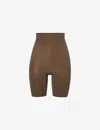 Spanx Womens Chestnut Brown Everyday Shaping High-rise Stretch-woven Shorts