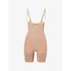 Spanx Oncore Open Bust Mid-thigh Bodysuit - Firm Control In Brown