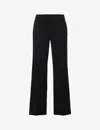 Spanx Womens Classic Black The Perfect Pant Mid-rise Wide-leg Rayon-blend Trousers In Classic Black