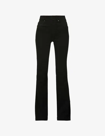 SPANX WOMENS CLEAN BLACK SPANXSHAPE™ EVERYWEAR FLARED JEANS XS,49489126
