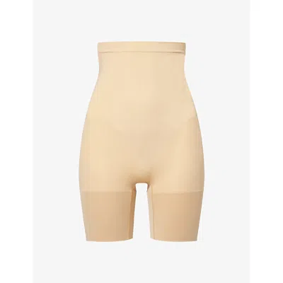 Spanx Womens Honey Sculpt™ Gofigure High-waist Mid-thigh Shorts In Neutral