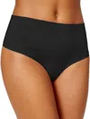 Spanx Ecocare High-rise Stretch-woven Thong In Very Black