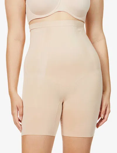 Spanx Womens Soft Nude Oncore High-waist Mid-thigh Stretch-jersey Shorts