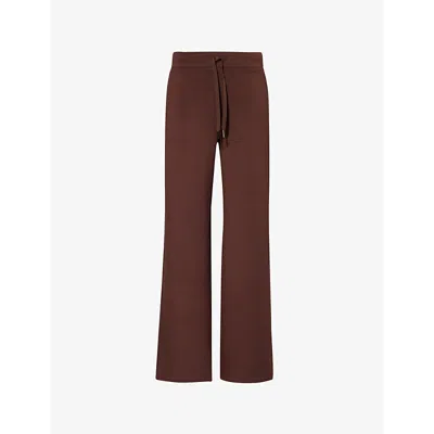 Spanx Womens  Active Air Essentials Wide-leg High-rise Stretch-woven Jogging Bottoms In Espresso