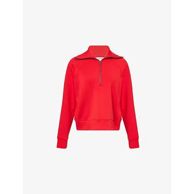 Spanx Womens  Red ® Airessentials Half Zip Jersey Sweatshirt Xl