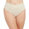 Spanx Womens Thong Slimming Shaping Panty In Heather Oatmeal