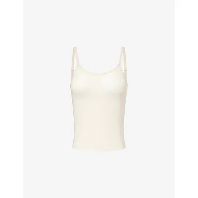 Spanx Womens Toasted Coconut Supersmooth™ Day To Date Night Stretch-lace Top In Neutral