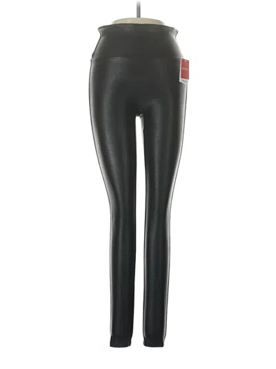 Spanx High-waisted Faux-leather Leggings In Schwarz