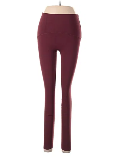 Pre-owned Spanx Yoga Pants In Burgundy