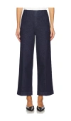 Spanx Zero Waistband Cropped Wide Leg In 인디고