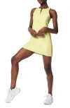 Spanx Zip Front Minidress In Lemon Lime