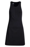 Spanx Zip Front Racerback Dress In Very Black