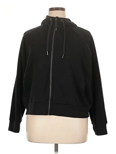 Pre-owned Spanx Zip Up Hoodie In Black