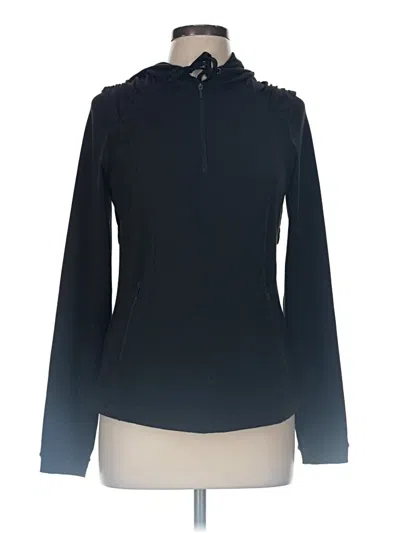 Pre-owned Spanx Zip Up Hoodie In Black