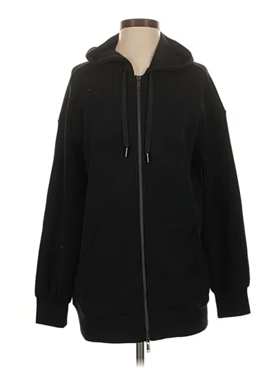 Pre-owned Spanx Zip Up Hoodie In Black