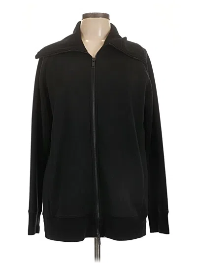 Pre-owned Spanx Zip Up Hoodie In Black