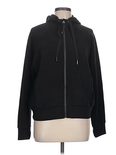 Pre-owned Spanx Zip Up Hoodie In Black