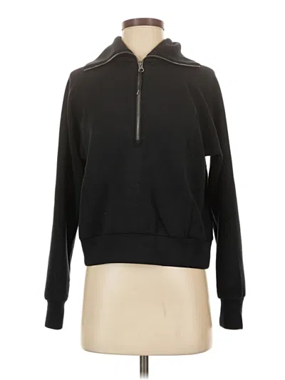 Pre-owned Spanx Zip Up Hoodie In Black