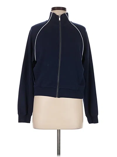 Pre-owned Spanx Zip Up Hoodie In Blue