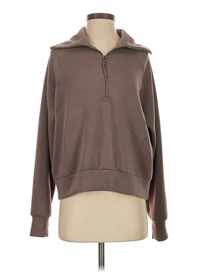 Pre-owned Spanx Zip Up Hoodie In Brown