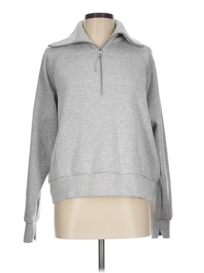 Pre-owned Spanx Zip Up Hoodie In Gray