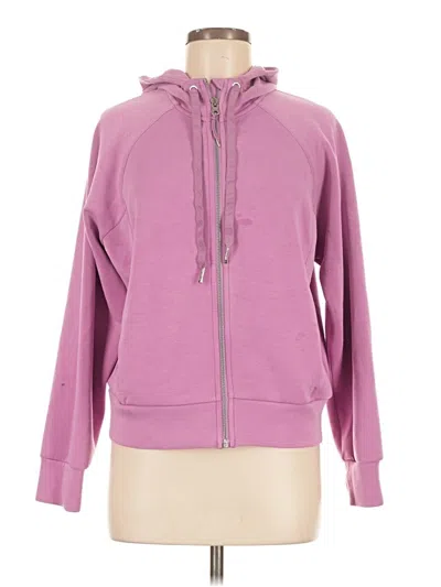 Pre-owned Spanx Zip Up Hoodie In Purple