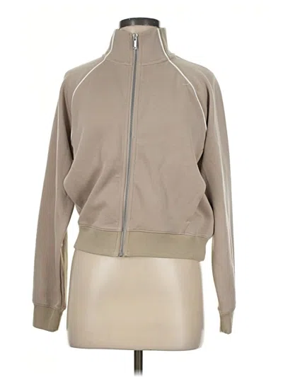 Pre-owned Spanx Zip Up Hoodie In Tan