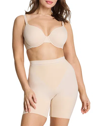 Spanx Sculpt Go Figure Mid Thigh Shorts In Gray