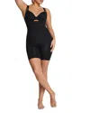 Spanx Sculpt Go Figure Open Bust Mid Thigh Bodysuit In Black