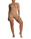 Spanx Sculpt Go Figure Open Bust Mid Thigh Bodysuit In Brown