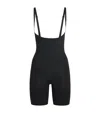 Spanx Sculpt Gofigure Open-bust Mid-thigh Bodysuit In Black