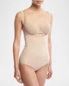 Spanx Oncore Open-bust Bodysuit In Soft Nude