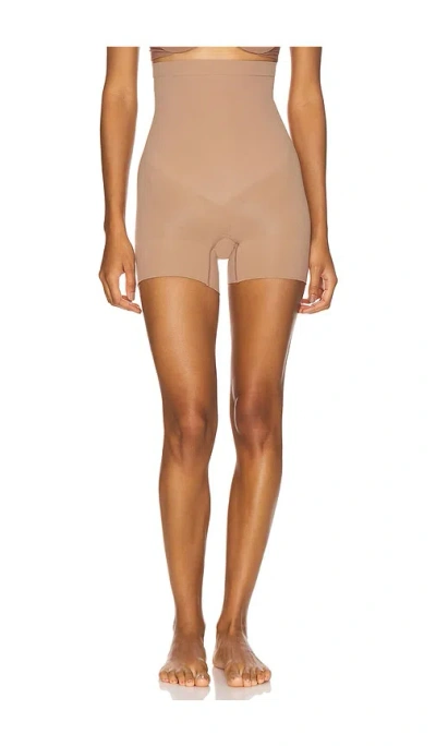 Spanx Sculpt Seamless Power High Waisted Shorty In Brown