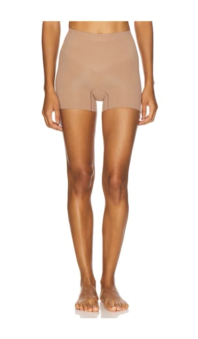 Spanx Sculpt Seamless Power Shorty In Brown