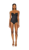 Spanx Sculpt Suit Your Fancy Strapless Bodysuit In Black