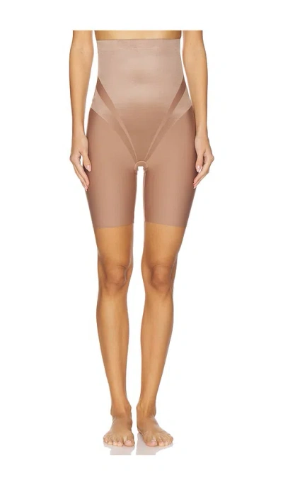Spanx Sculpt Ultra Sculpt High Waist Mid Thigh In Brown